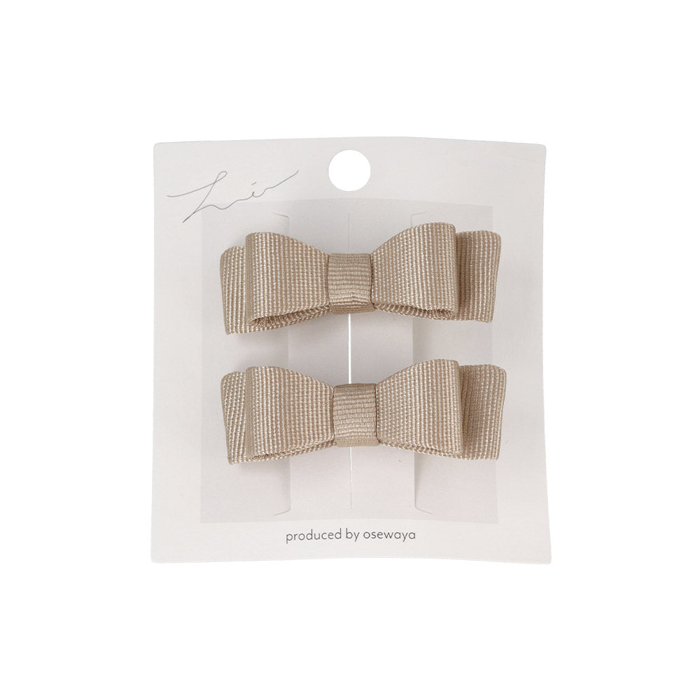 Mini Grosgrain Bow Hair Clip Set