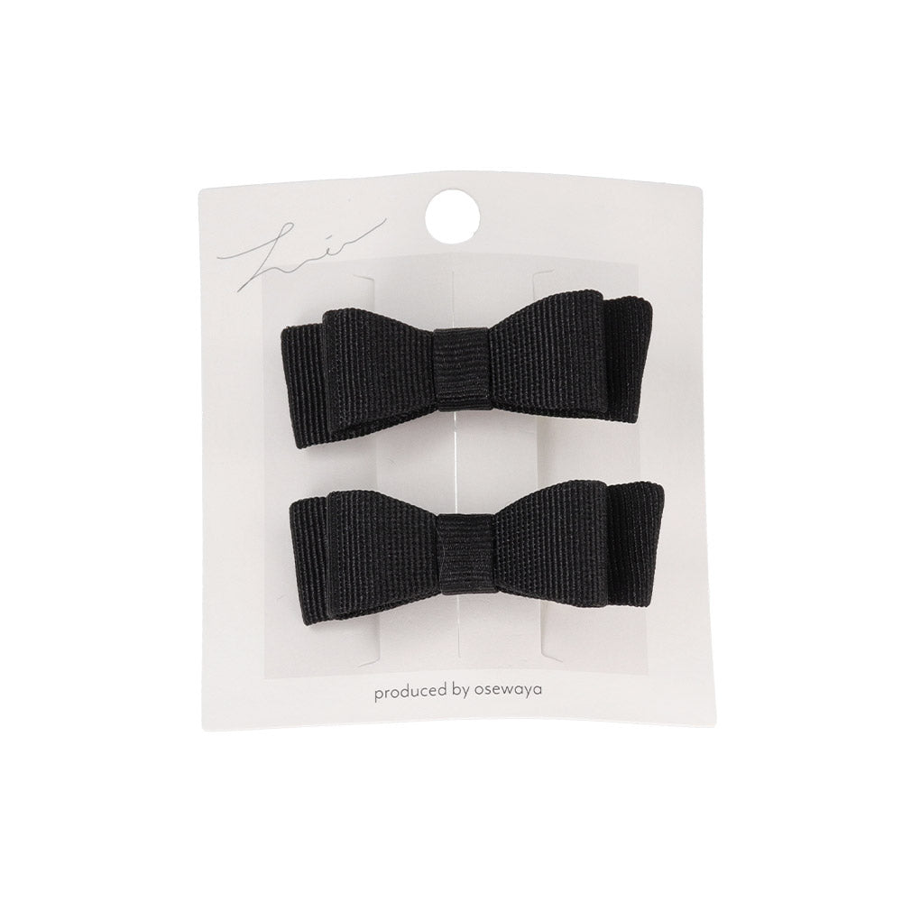 Mini Grosgrain Bow Hair Clip Set