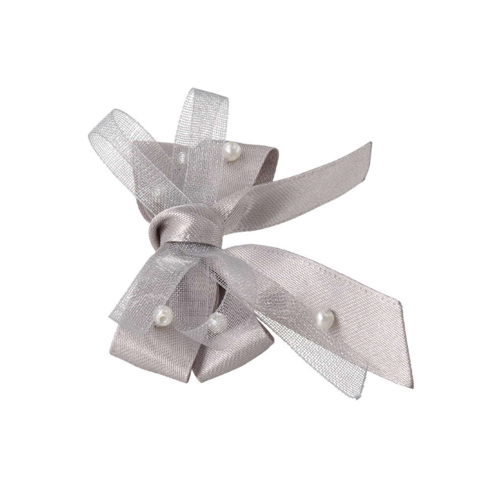 Pearly Bow Hair Clip Set