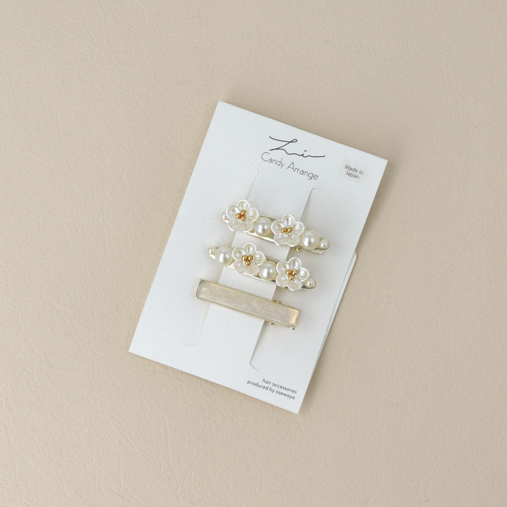 Pearlescent Flower Hair Clip Pack - osewaya