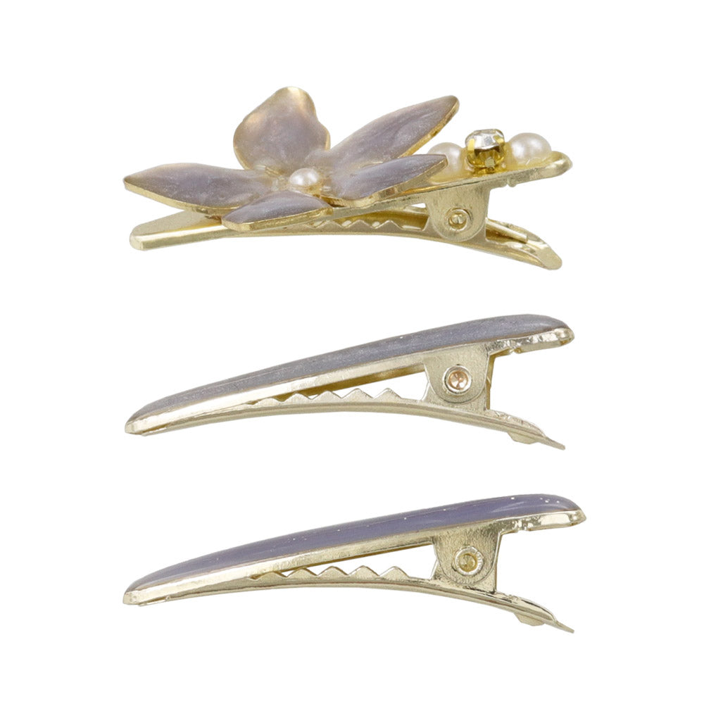 Floral Jelly Mini Hair Clip Set