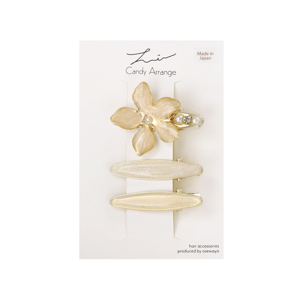 Floral Jelly Mini Hair Clip Set