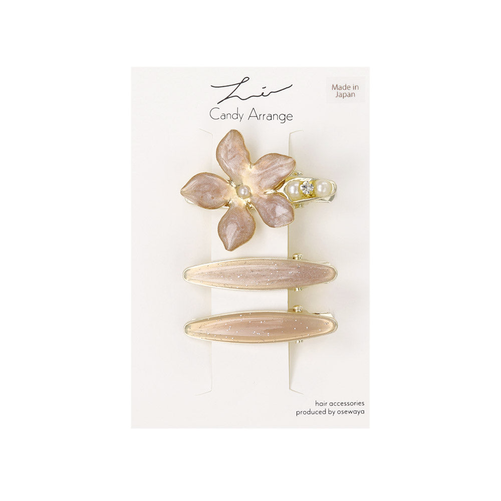 Floral Jelly Mini Hair Clip Set