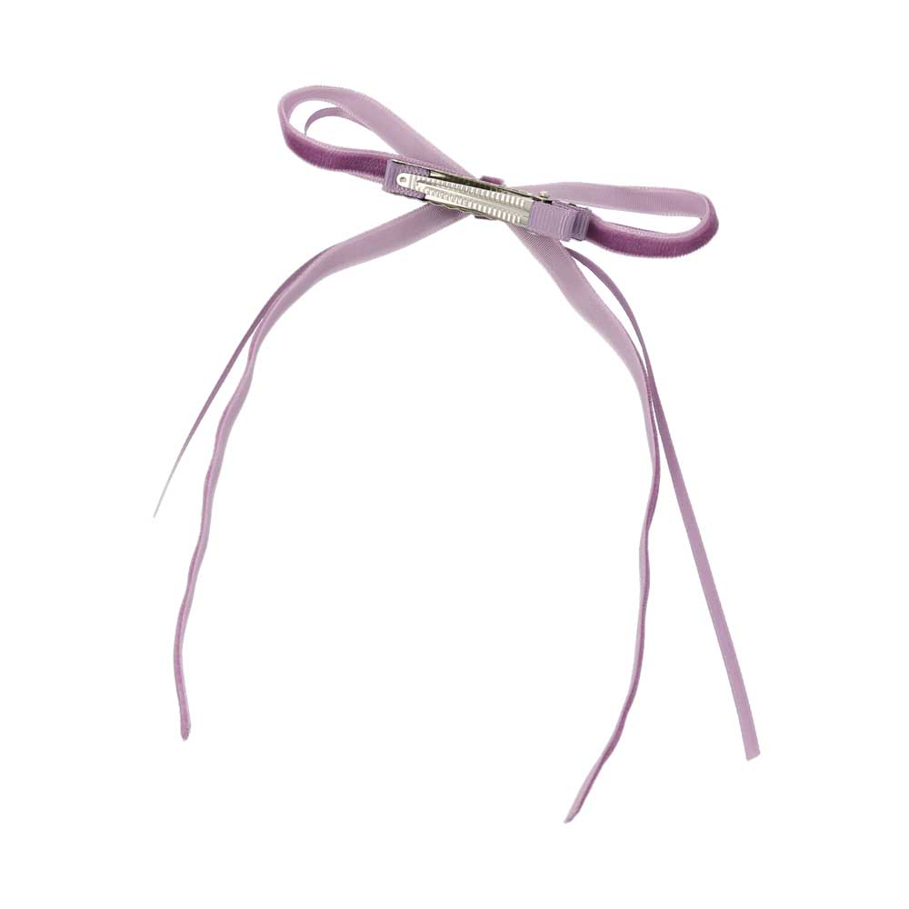 Skinny Velvet Bow Hair Clip Set