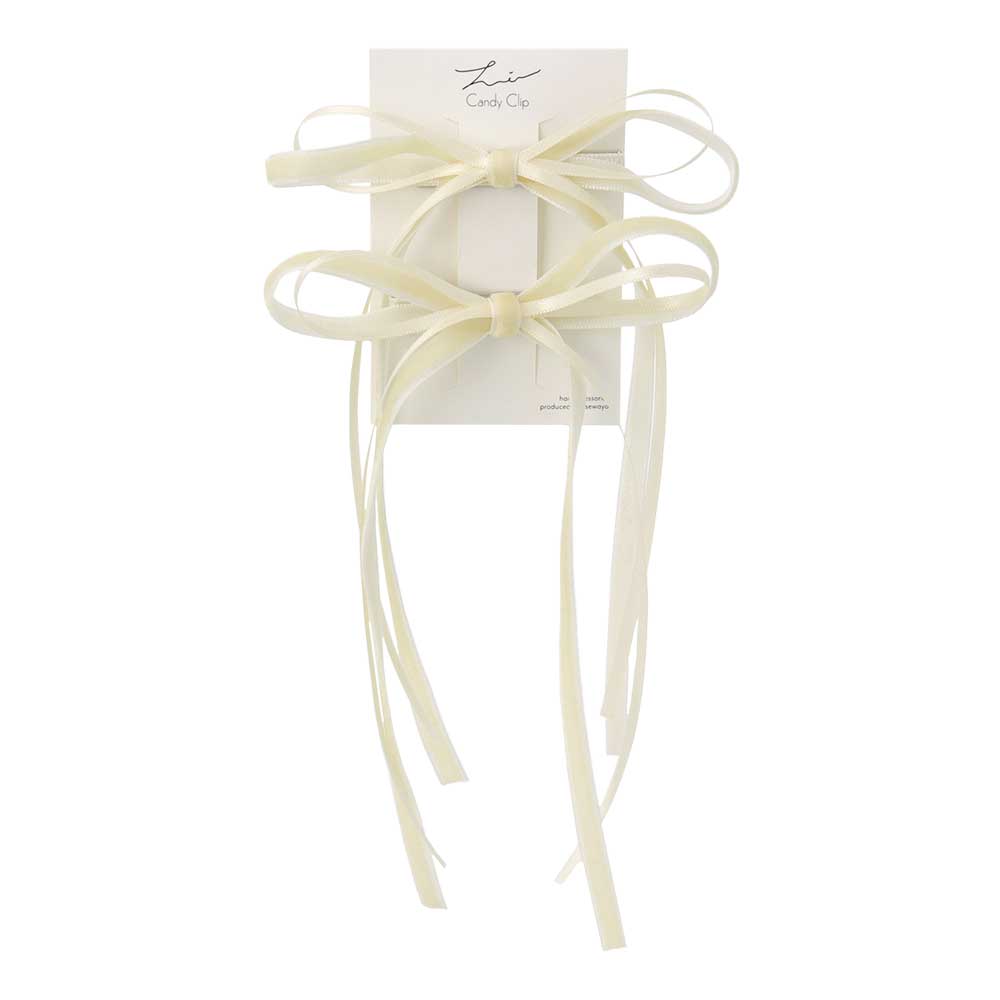 Skinny Velvet Bow Hair Clip Set