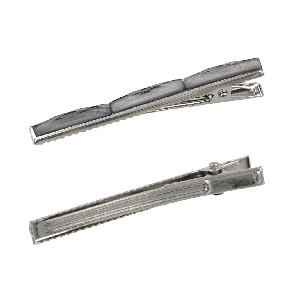 Faceted Thin Pinch Clip Set