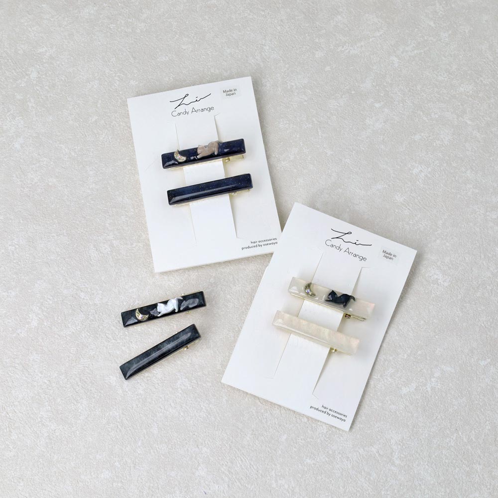 Cat and Moon Mini Pinch Clip Set
