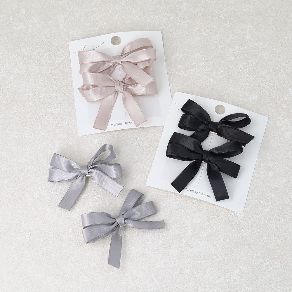 Thin Bow Hair Cip Set