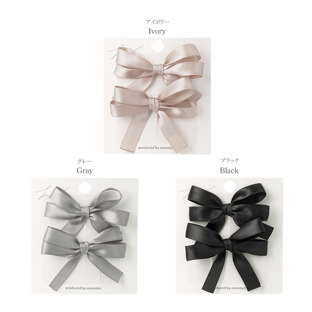 Thin Bow Hair Cip Set