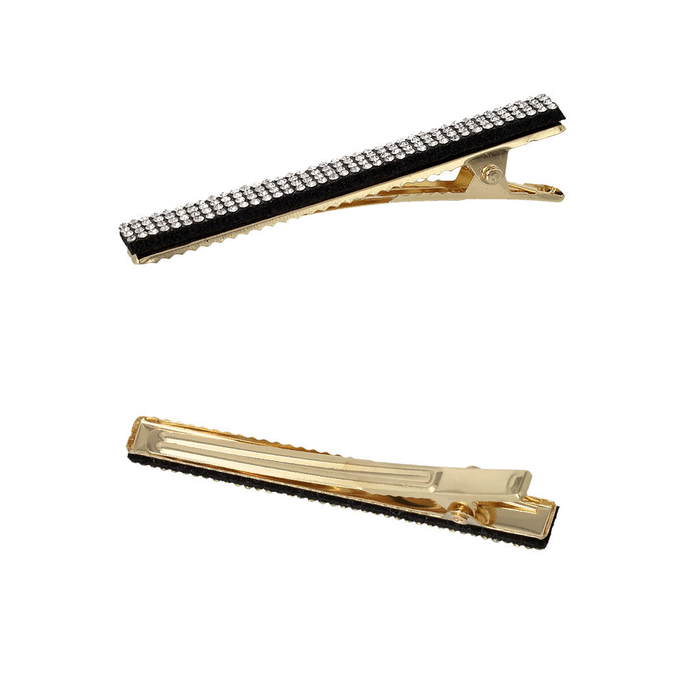 Pave Rectangle Pinch Clip Set