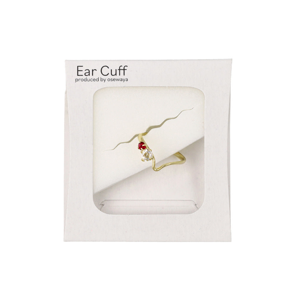Gemmed V Shaped Ear Cuff