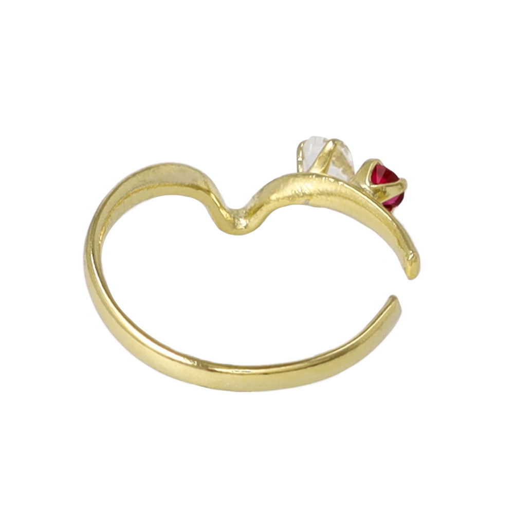 Gemmed V Shaped Ear Cuff
