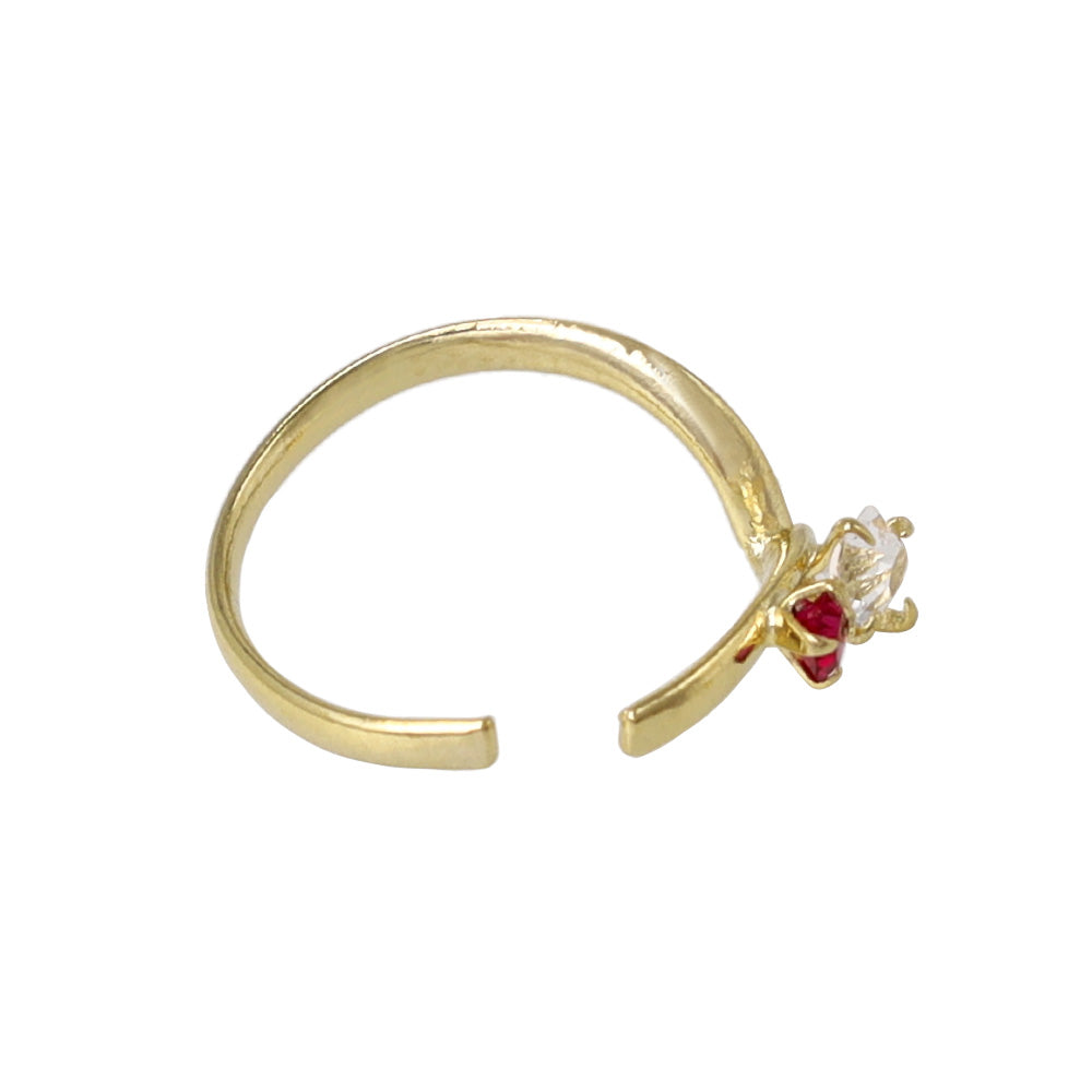 Gemmed V Shaped Ear Cuff