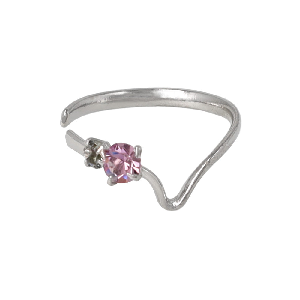 Gemmed V Shaped Ear Cuff