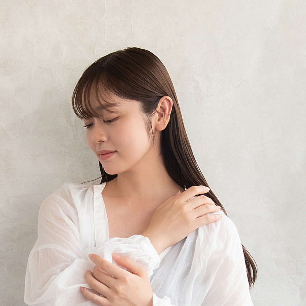 Chain Detail Double Row Ear Cuff