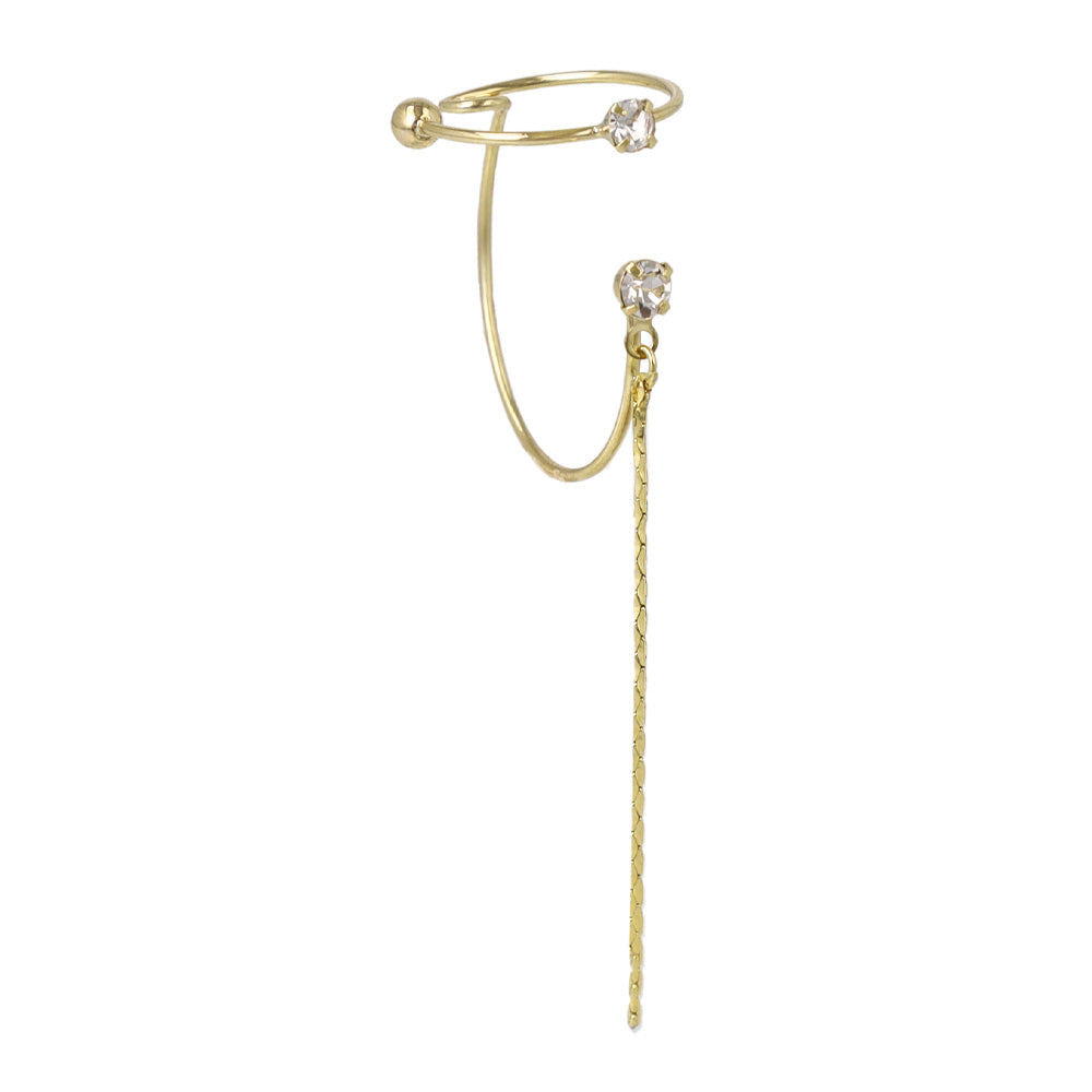 Drop Chain Sparkling Ear Cuff