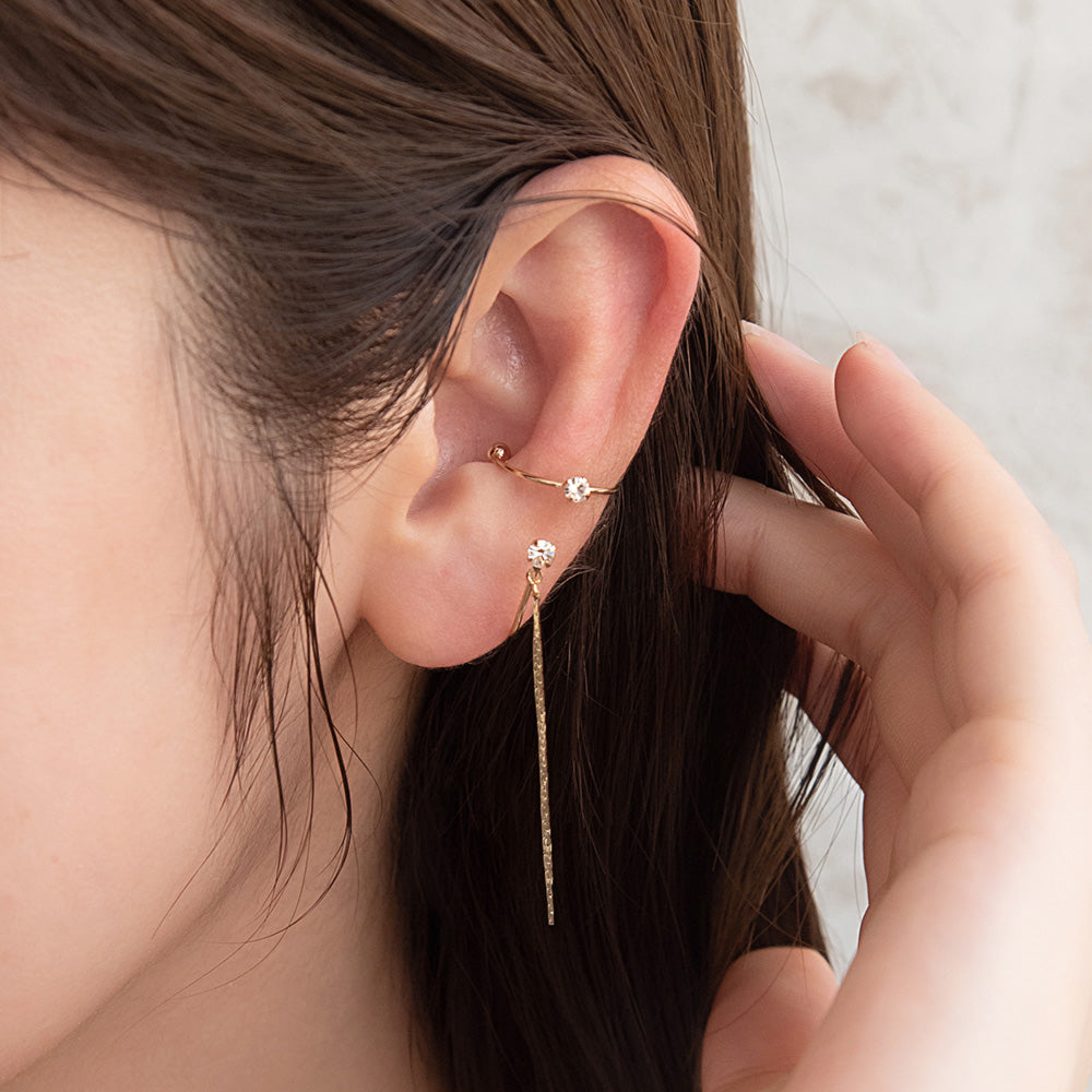 Drop Chain Sparkling Ear Cuff