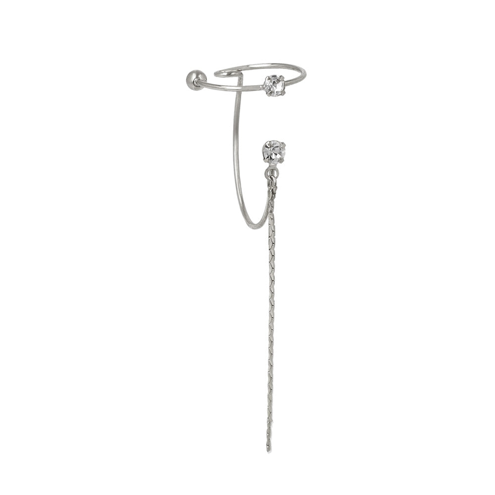 Drop Chain Sparkling Ear Cuff