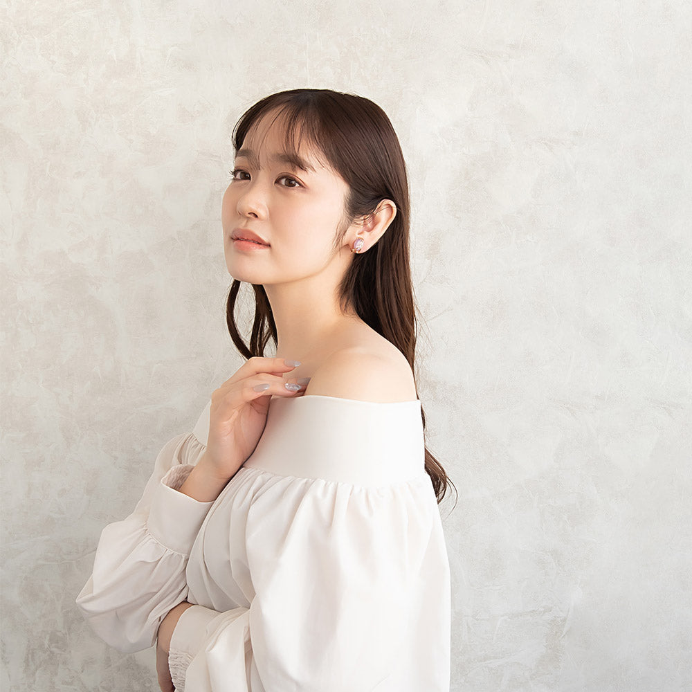 Metal Cross Oval Stone Clip Ons