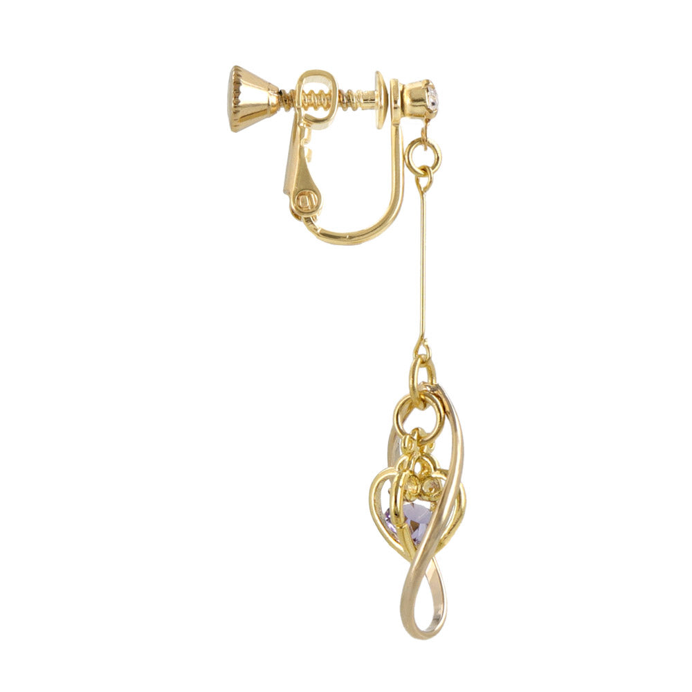 Twist Heart Cage Drop Clip Ons