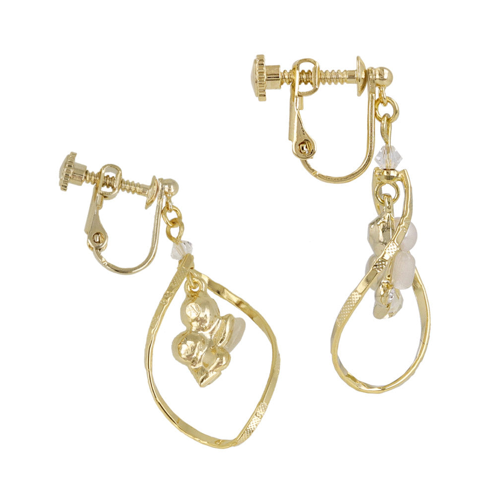 Twist Mixed Gem Drop Clip Ons