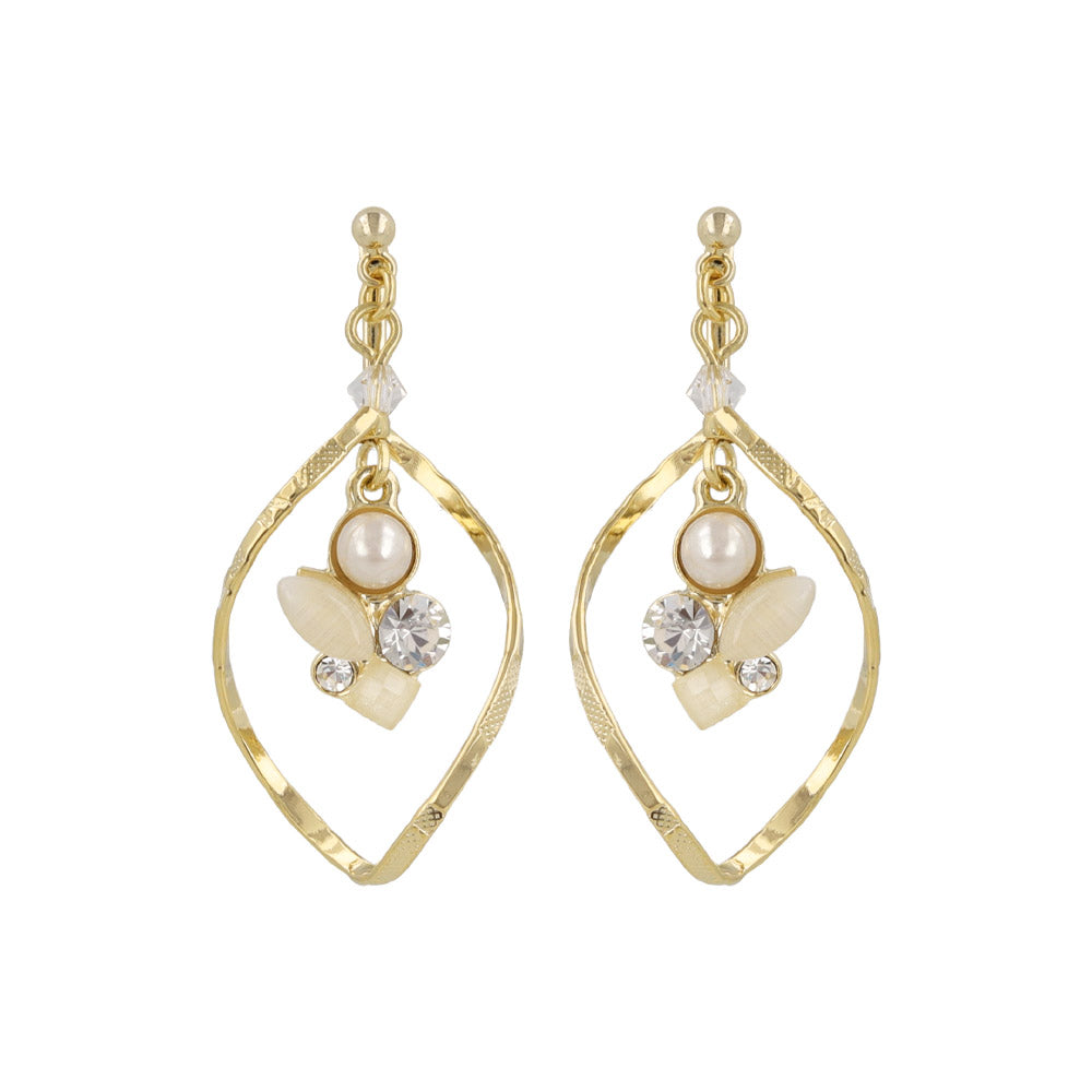 Twist Mixed Gem Drop Clip Ons