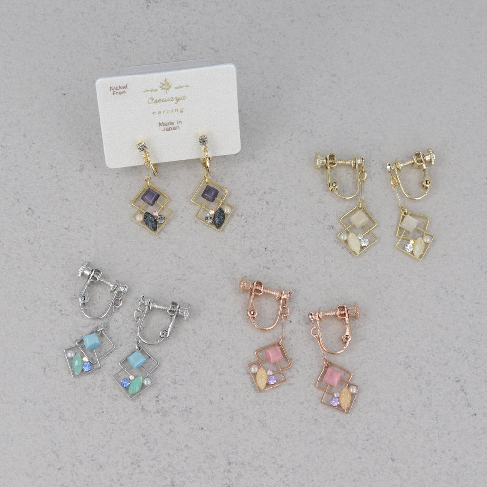 Decorative Geometric Drop Clip Ons - osewaya