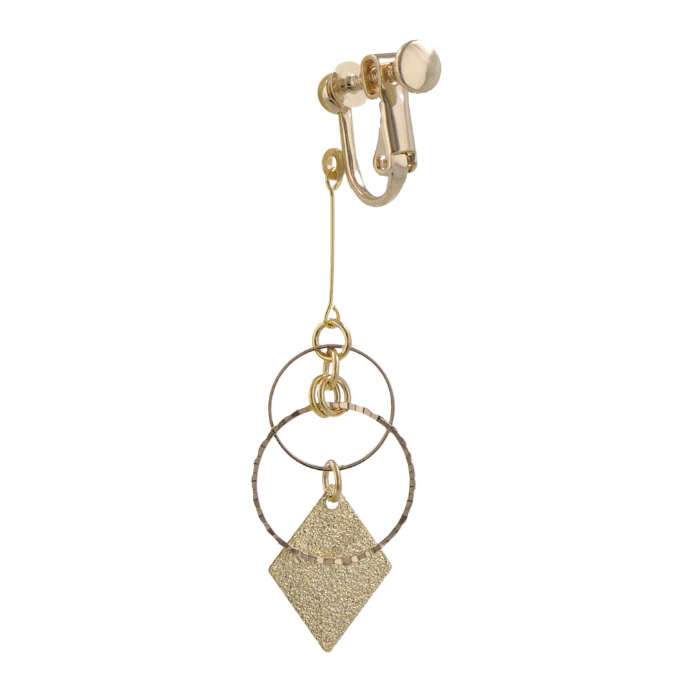 Geometric Drop Clip On Earrings