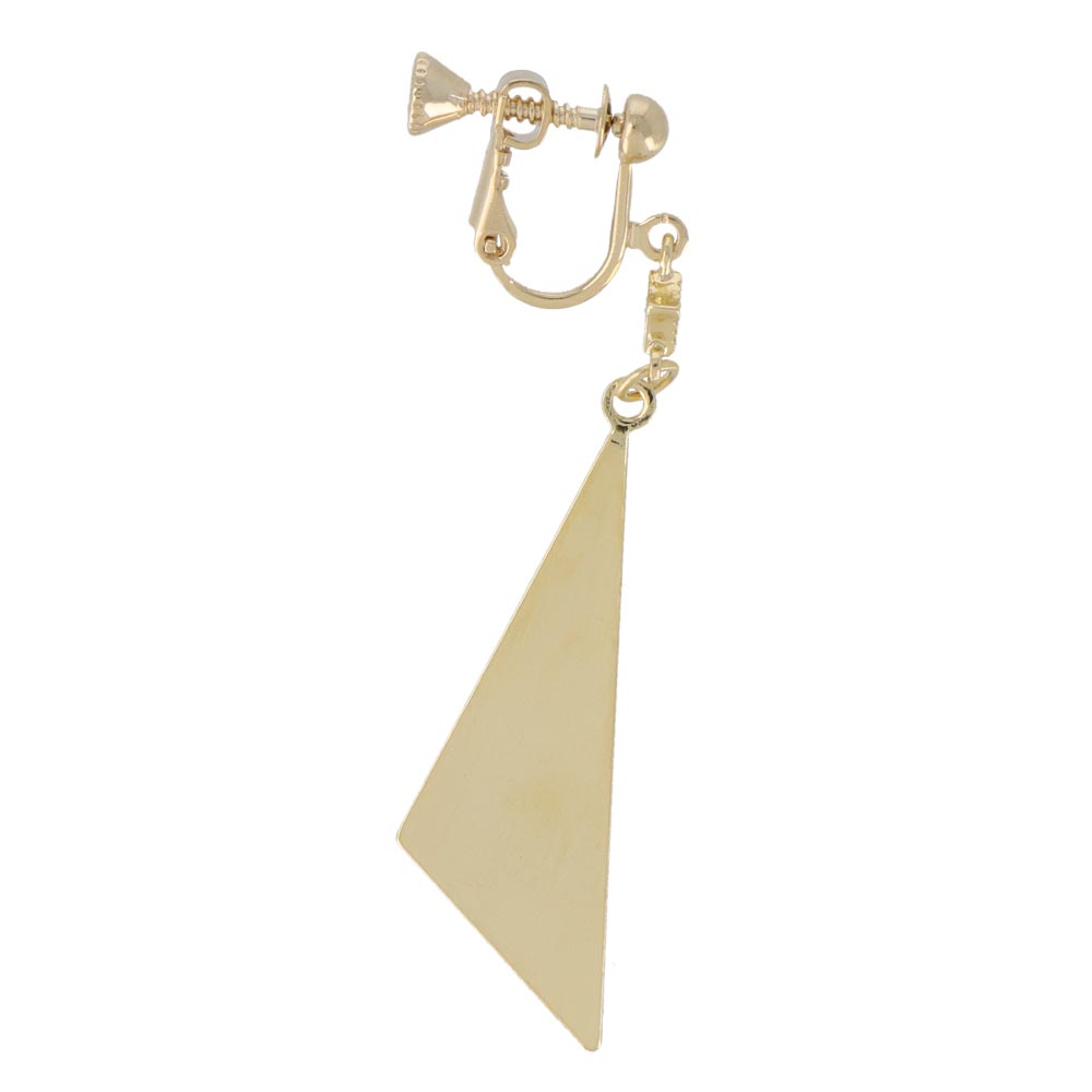 Triangle Drop Clip On Earrings