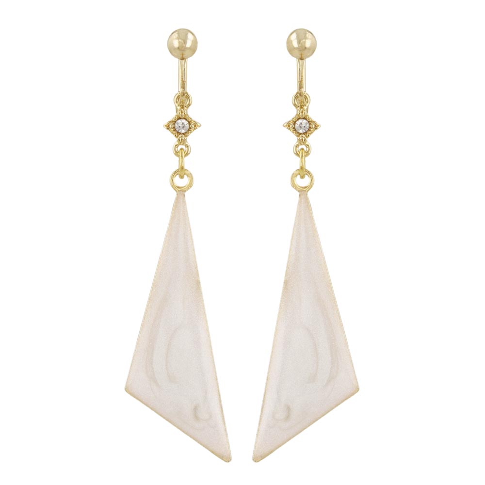 Triangle Drop Clip On Earrings