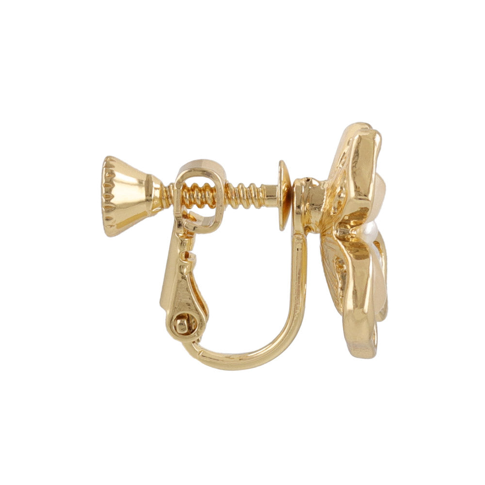 Beaded Cutout Flower Clip Ons