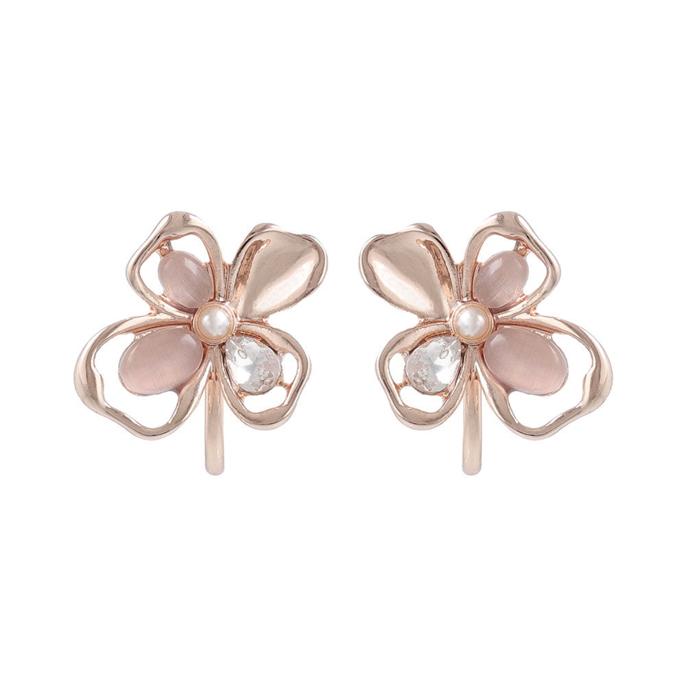 Beaded Cutout Flower Clip Ons