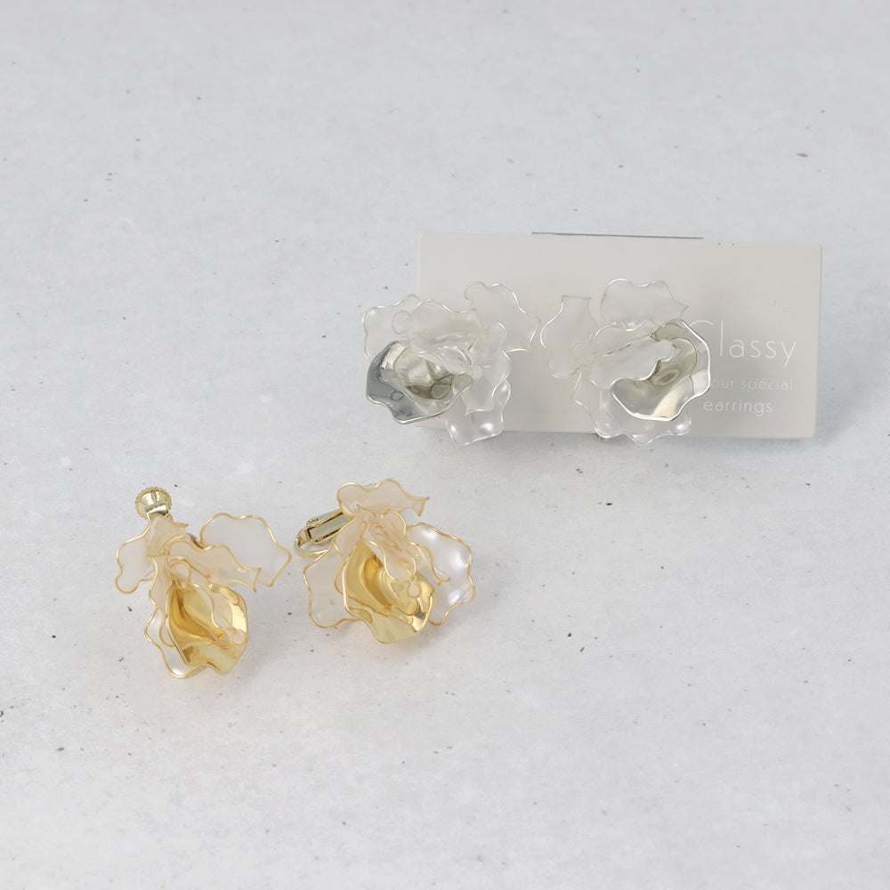 Mixed Peatal Flower Clip Ons