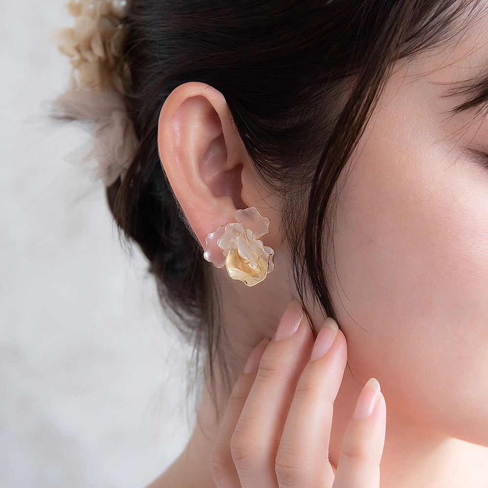 Mixed Petal Flower Clip Ons