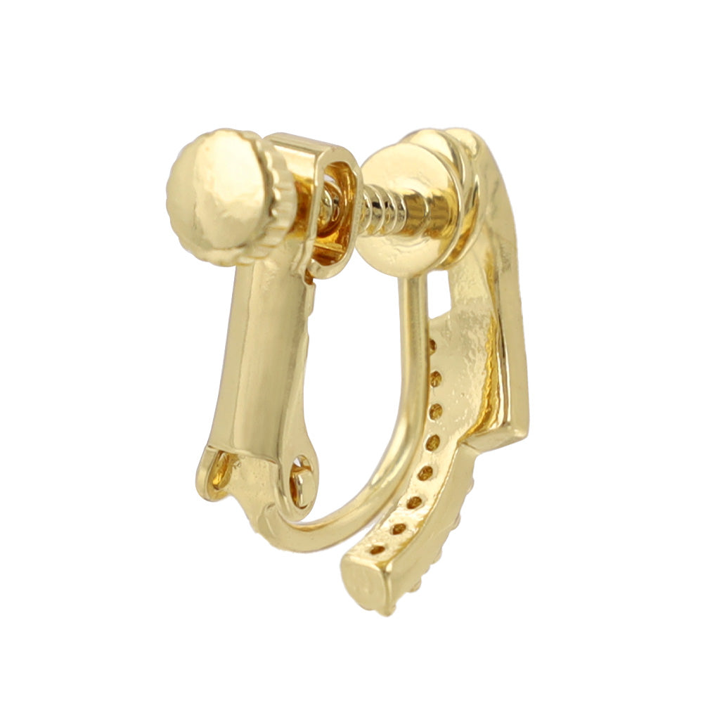 Studded Line Clip On Earrings