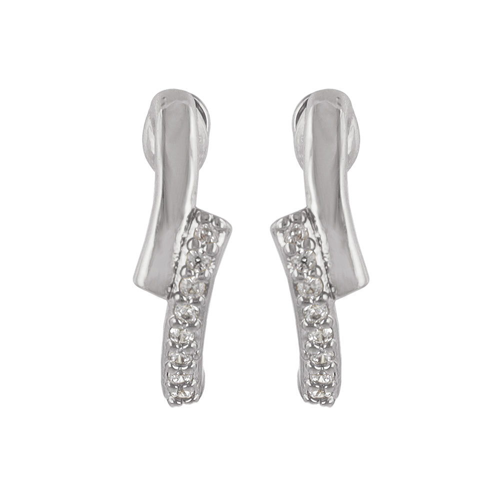 Studded Line Clip On Earrings