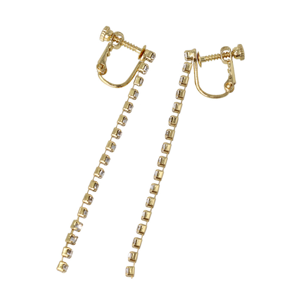 Cup Chain Clip On Earrings