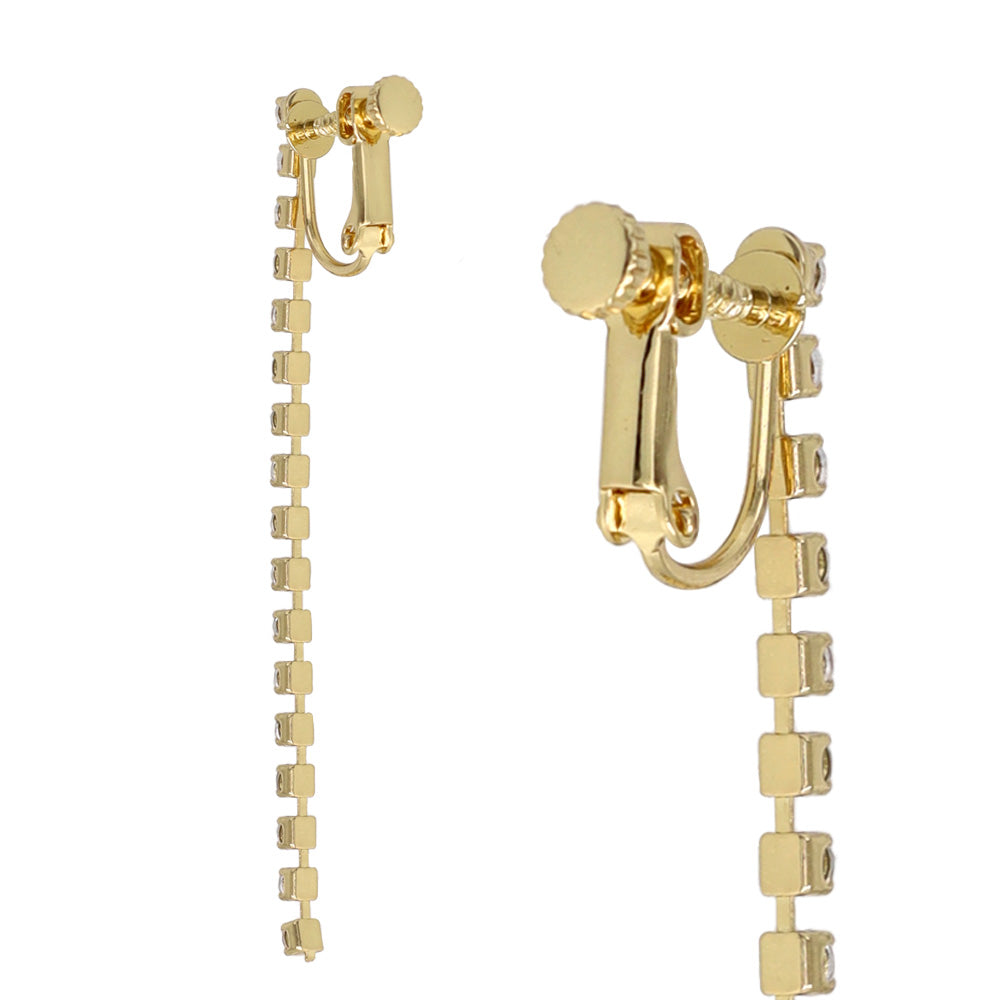 Cup Chain Clip On Earrings