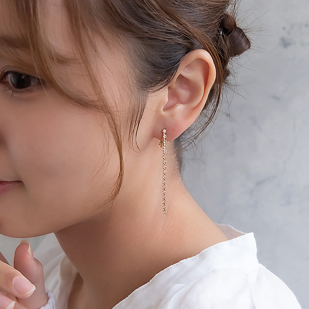 Cup Chain Clip On Earrings