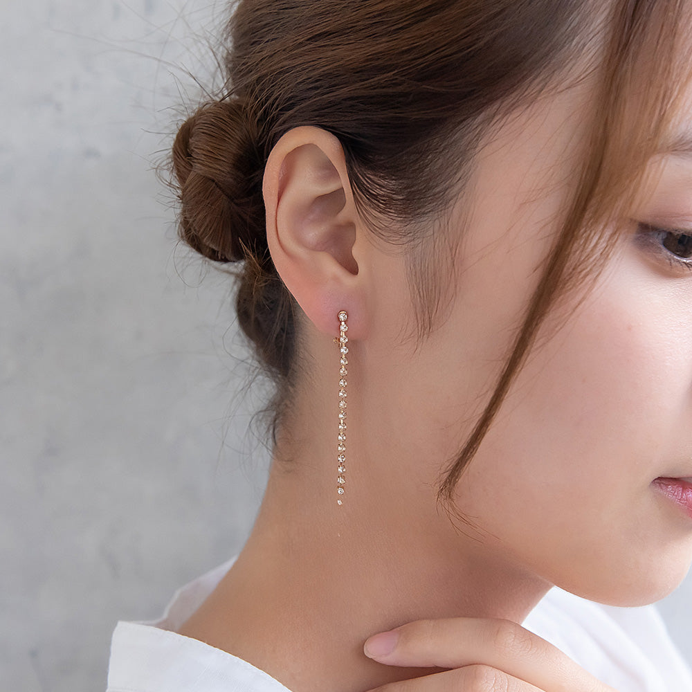 Cup Chain Clip On Earrings