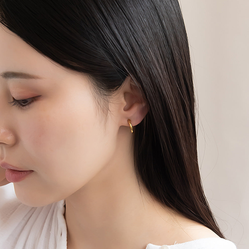 14mm Clip On Hoop Earrings