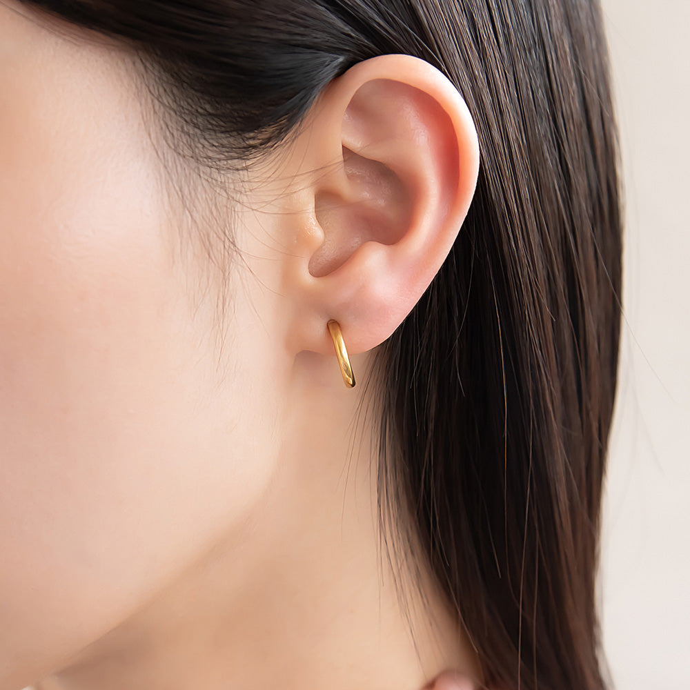 14mm Clip On Hoop Earrings