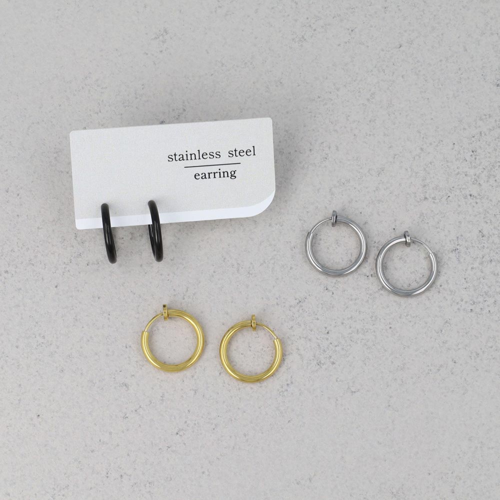 16mm Clip On Hoop Earrings