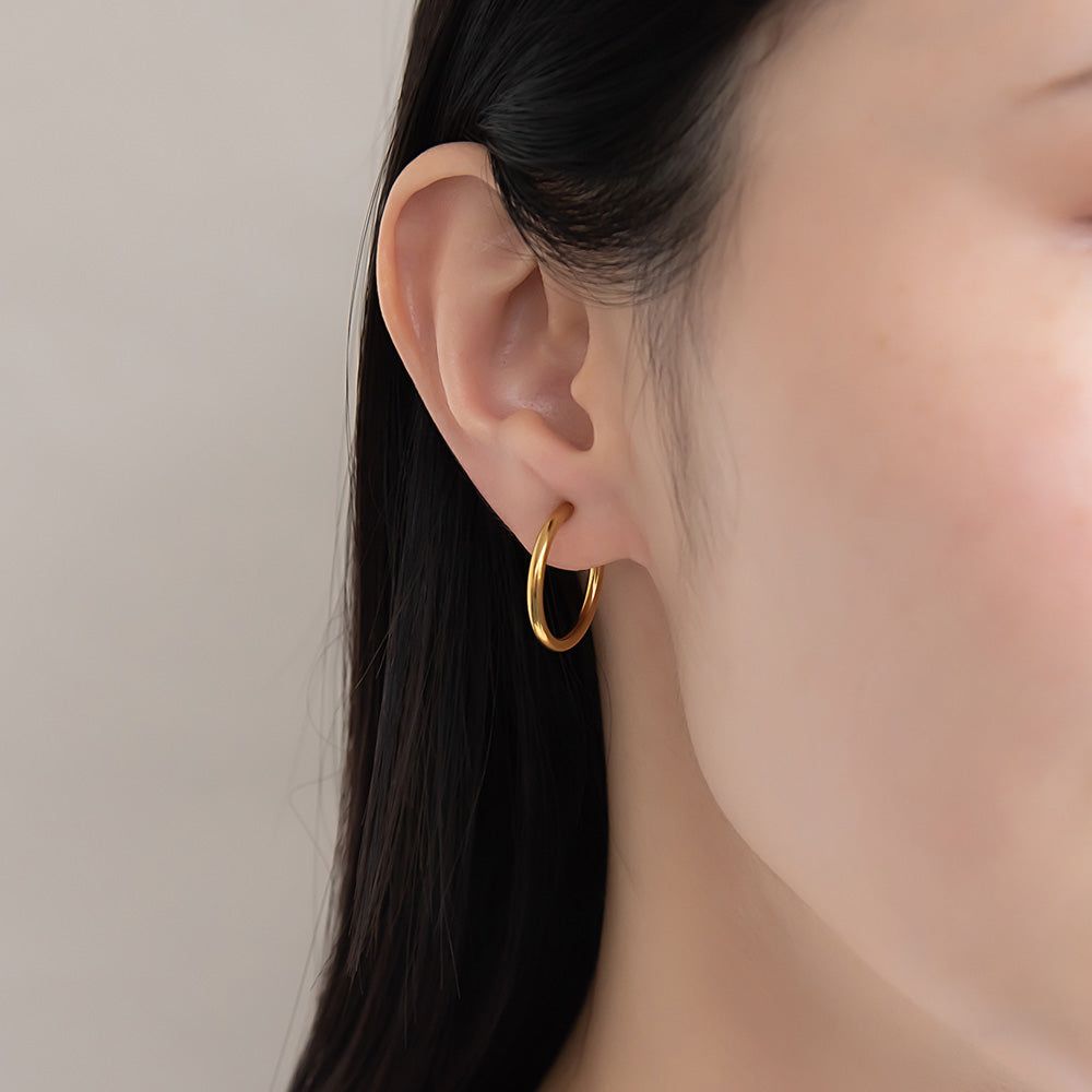 20mm Clip On Hoop Earrings