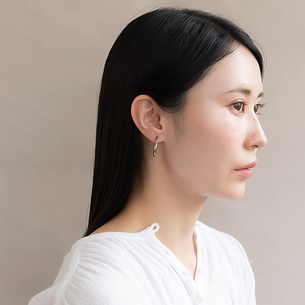 24mm Clip On Hoop Earrings