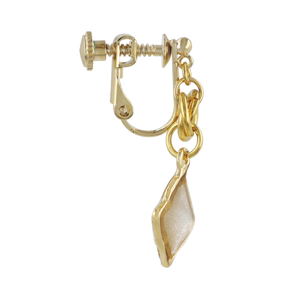 Glittering Organic Square Clip Ons