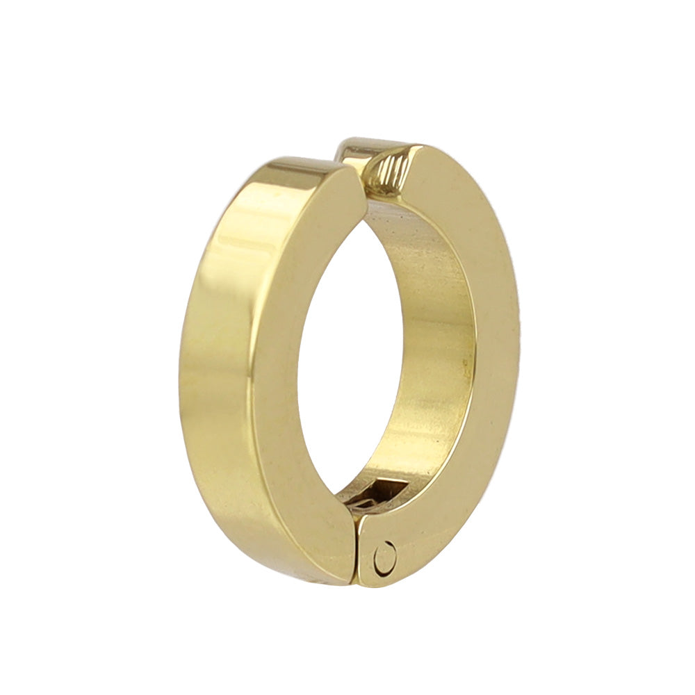 Roman Numeral Clip On Hoop Earrings