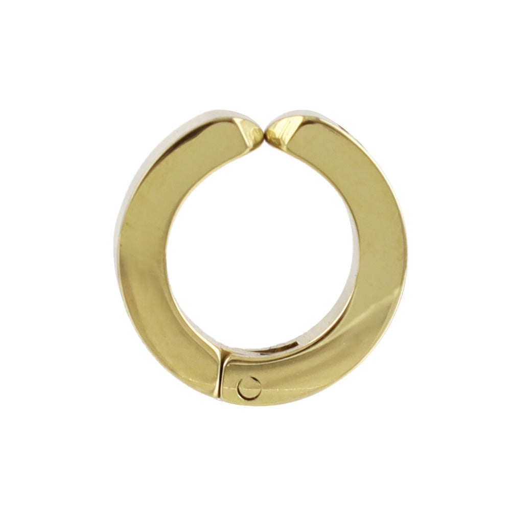 Roman Numeral Clip On Hoop Earrings