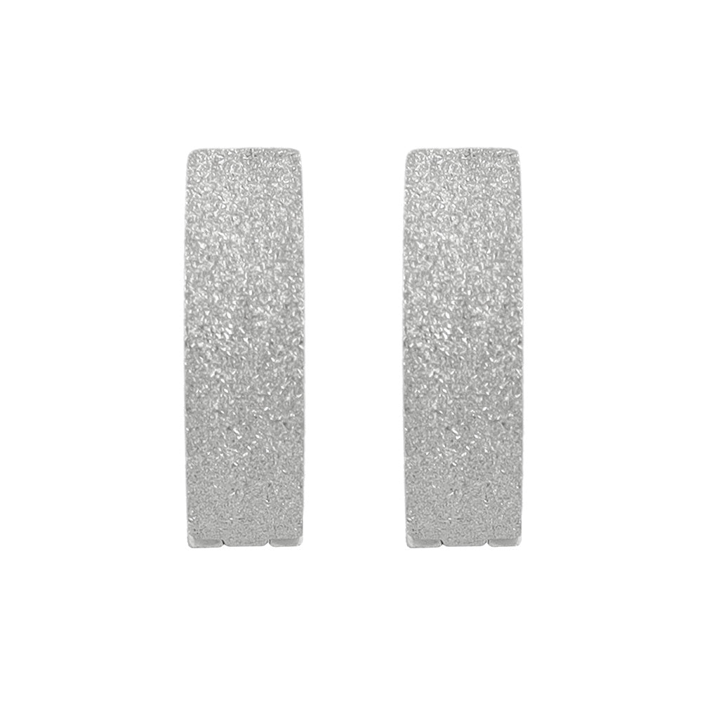 Textured Clip On Hoop Earrings