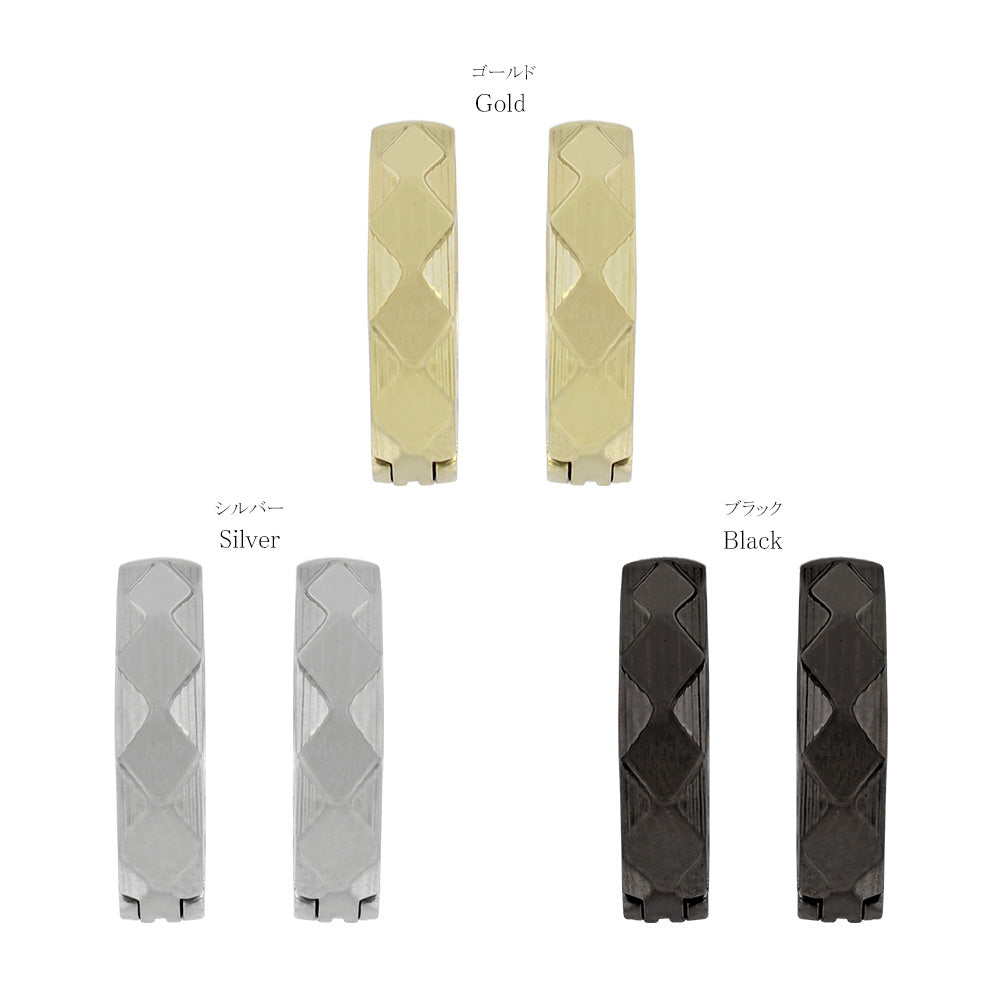 Faceted Clip On Hoop Earrings